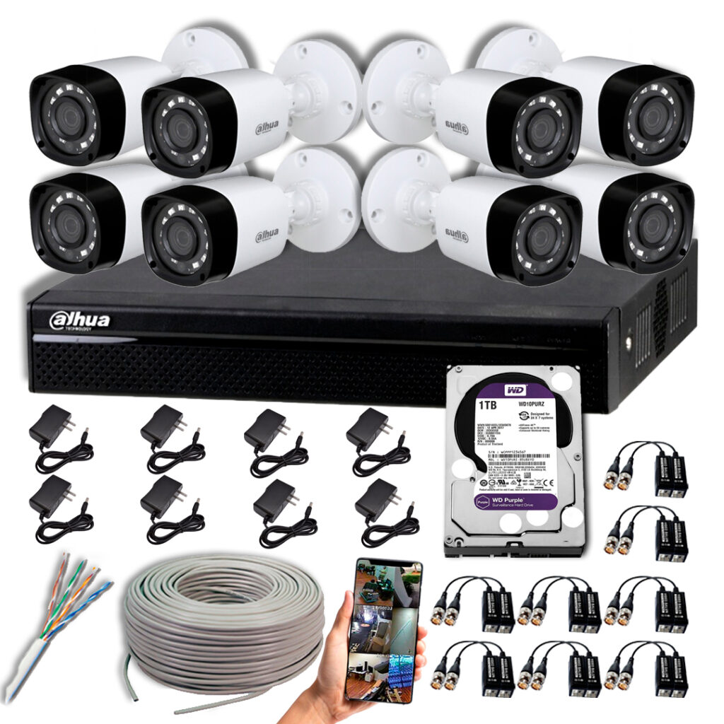 KIT CCTV DAHUA DVR PENTAHIBRIDO KIT1 IMPORTLATAM